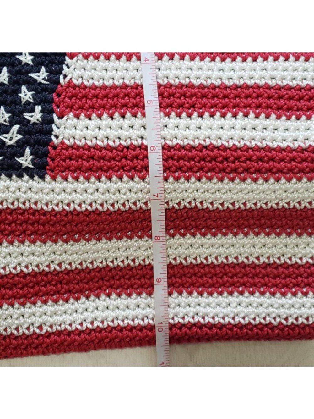 The Sak Hobo Tote Bucket Handbag Large Red White Blue Patriot Flag Stars H8 - Picture 9 of 10